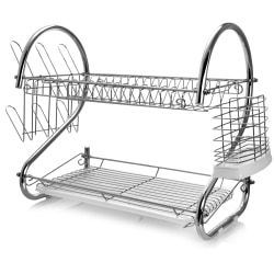 Megachef 16" Counter Top Drying Dish Rack, Silver