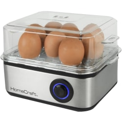 Nostalgia Electrics HomeCraft 8-Egg Cooker With Buzzer, Stainless Steel