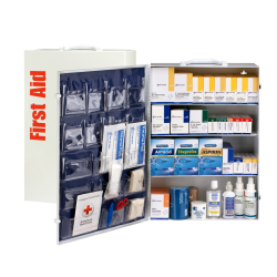 First Aid Only First Aid ANSI B+ 4-Shelf Metal Cabinet With Meds