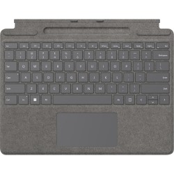Microsoft Surface Pro Signature Keyboard - Keyboard - with touchpad, accelerometer, Surface Slim Pen 2 storage and charging tray - QWERTY - English - platinum - commercial - for Surface Pro 8, Pro X