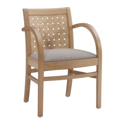 Linon Mamer Woven Arm Chair, Gray/Natural