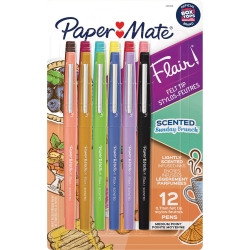 Paper Mate Flair Scented Pens - 0.7 mm Medium Pen Point - Multicolor Ink - Water Based - 1 Each