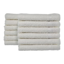 1888 Mills Crown Touch Washcloths, 13" x 13", White, Pack Of 300 Washcloths
