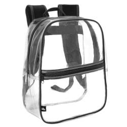 Trailmaker Mini Stadium Approved Backpack, 12"H x 10"W x 4"D, Clear/Black