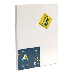 Art Alternatives Canvas Panels, 11"W x 14"H, White, Pack Of 5