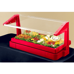 Cambro Buffet Bar With Sneeze Guard, 24-1/2"H x 24-1/8"W x 48"D, Red