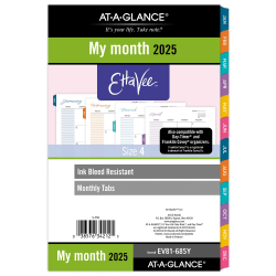 2025 AT-A-GLANCE® EttaVee™ Monthly Planner Refill, 5-1/2" x 8-1/2", Art & Design, January 2025 To December 2025, EV81-685Y