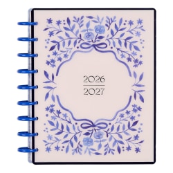 Happy Planner Monthly/Weekly Classic Disc-Bound Academic Planner, 7" x 9-1/4", Cottage Blues, July 2026 to June 2027, Total Quantity 1