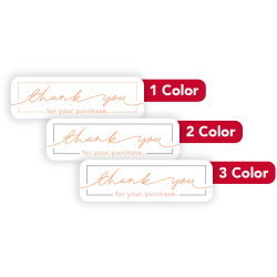 Custom 1, 2 Or 3 Color Printed Labels/Stickers, Rectangle, 5/8" x 2", Box Of 250