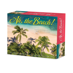 2024 Willow Creek Press Page-A-Day Daily Desk Calendar, 5" x 6", Ah the Beach, January To December