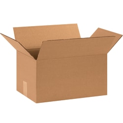 Partners Brand Corrugated Boxes, 8"H x 9"W x 15"D, 15% Recycled, Kraft, Bundle Of 25
