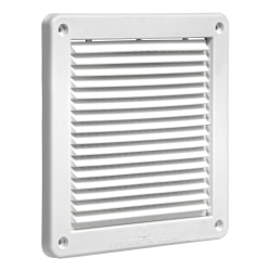 Lambro Fresh Air Intake Vent with Mini Louvers and Removable Screen, White, 606W-ML