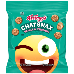 Kellogg's Chat Snax Vanilla Crunch Grahams Single Serve Bags, 1 Oz, Case Of 210 Bags
