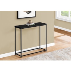 Monarch Specialties Ponce Laminate/Metal Narrow Accent Console Table, 29"H x 31-1/2"W x 11-1/2"D, Black