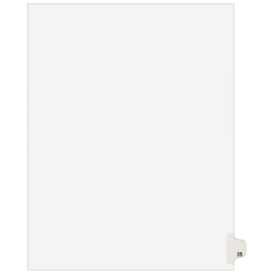 Avery® Individual Legal Dividers Avery® Style, Letter Size, Side Tab #25, White Dividers/White Tabs