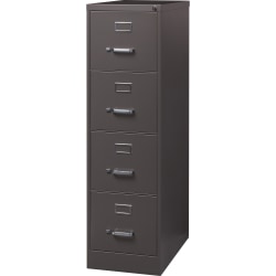 Lorell® Fortress 26-1/2"D Vertical 4-Drawer Letter-Size File Cabinet, Medium Tone