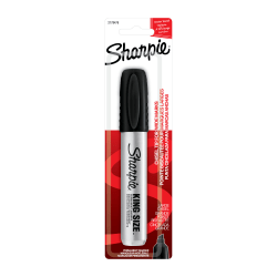 Sharpie® King-Size Permanent Marker, Chisel Point, Aluminum Barrel, Black Ink