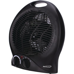 Brentwood H-F301BK Convection Heater - 750 W to 1500 W - 2 x Heat Settings - 1500 W - Indoor - Portable - Black