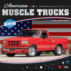 2025 BrownTrout American Muscle Trucks Monthly Square Wall Calendar, 12" x 12", Cars and Trucks, Jan to Dec 2025, 9781975479893