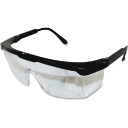 ProGuard Classic 801 Single Lens Safety Eyewear - Universal Size - Ultraviolet, Impact, Eye Protection - Polycarbonate - Clear Lens - Clear Frame - Scratch Resistant, Adjustable Temple, High Visibility, Wraparound Lens, Comfortable - 12 / Carton