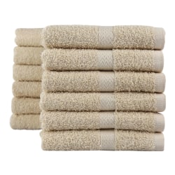 1888 Mills Crown Touch Hand Towels, 16" x 30", Beige, Pack Of 120 Towels