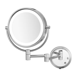 Conair 2-Sided Wall-Mount Mirrors, LED-Lighted, 15-1/4" x 13-1/2", Chrome, Total Qty 4
