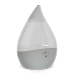 Crane Droplet Ultrasonic Cool Mist Humidifier, 0.5 Gallons, 6 3/4" x 6 3/4" x 10 1/2", Gray