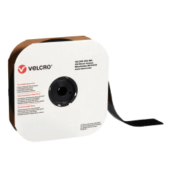 VELCRO® Brand Tape Roll, Hook, 2" x 75', Black