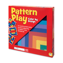 Mindware Pattern Play Game, 1 3/4"H x 11 1/2"W x 11 1/2"D, Assorted Colors, Grades Pre-K - 5