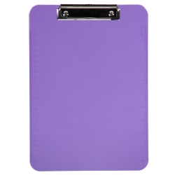 JAM Paper® Plastic Clipboards with Metal Clip, 9" x 13", Purple
