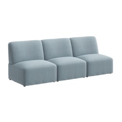 Bush Business Furniture Assemble Modular 3 Seater Sectional Lounge Sofa, Mist Fabric, Standard Delivery
