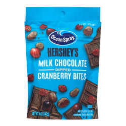 Ocean Spray/Hershey's Milk Chocolate Dipped Cranberry Bites, 5.0 Oz, Pack Of 12 Bites