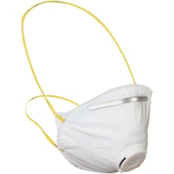 Disposable Particulate Respirator with Exhalation Valve, White - 10 / Box