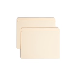 Smead® Manila Reinforced Tab Fastener Folders, 3/4" Expansion, 8 1/2" x 11", Letter, Manila, Box of 50