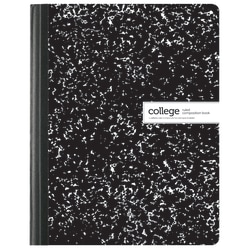 Office Depot® Brand Composition Book, 7-1/2" x 9-3/4", College Ruled, 100 Sheets, Black/White
