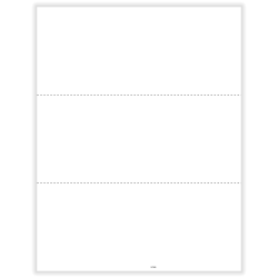 ComplyRight® 1099 Tax Forms, Blank Face Perforated without Stub for 1099/1098/5498, 3-Up, 8-1/2" x 11", Pack Of 150 Forms