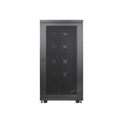 Tripp Lite 24U Industrial Rack Floor Enclosure Server Cabinet Doors & Sides - Rack cabinet - black - 24U - 19"
