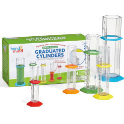 Hand2Mind Starter Science Graduated Cylinders 15-Piece Set, Multicolor