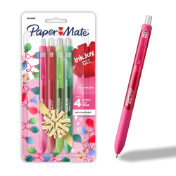 Paper Mate InkJoy Gel Pens, Holiday Edition, Medium Point (0.7mm), Assorted, 4 Count