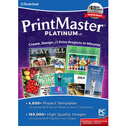 PrintMaster® Platinum v8, For PC/Mac®, Disc