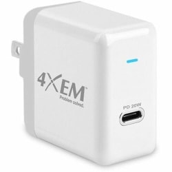 4XEM - Power adapter - 18 Watt - 3 A - QC 3.0 (24 pin USB-C) - white