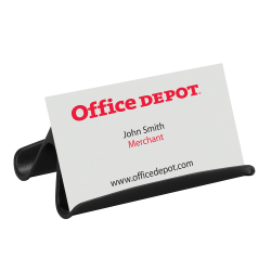 Deflecto 4 Tier Business Card Holder 3.5 x 3.9 x 4.1 Black - Office Depot