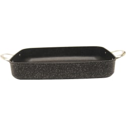 Starfrit The Rock Oven/Bakeware with Stainless Steel Handles (10" x 13" x 2.5" , Oblong) - Baking, Braising, Serving, Browning - Dishwasher Safe - Oven Safe - Rock - Cast Stainless Steel Handle