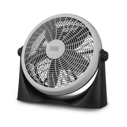 Black+Decker High Velocity 16" Floor Fan, 19-3/16"H x 20-9/16"W x 6-7/16"D, White