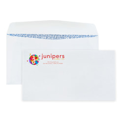 Custom Full-Color #6-3/4 Business Envelopes, Security, 3-5/8" x 6-1/2", White Wove, Box Of 500 Envelopes
