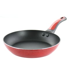Oster Claybon Aluminum Nonstick Frying Pan, 8", Speckled Red