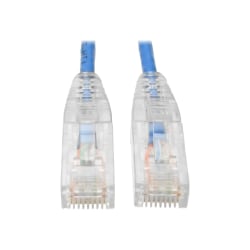 Tripp Lite Cat6 UTP Patch Cable (RJ45) - M/M, Gigabit, Snagless, Molded, Slim, Blue, 15 ft. - First End: 1 x RJ-45 Male Network - Second End: 1 x RJ-45 Male Network - 1 Gbit/s - Patch Cable - Gold Plated Connector - 28 AWG - Blue