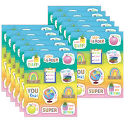 Carson Dellosa Education Happily Ever Elementary Creatively Inspired Stickers, Motivators Shape, 72 Stickers Per Pack, Set Of 12 Packs