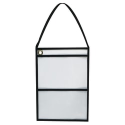 Partners Brand Dual-Pocket Job Ticket Holders, 9" x 12", Black, Pack Of 15