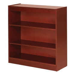 Lorell® Veneer Modular Shelving Bookcase, 3-Shelf, 36"H x 36"W x 12"D, Cherry